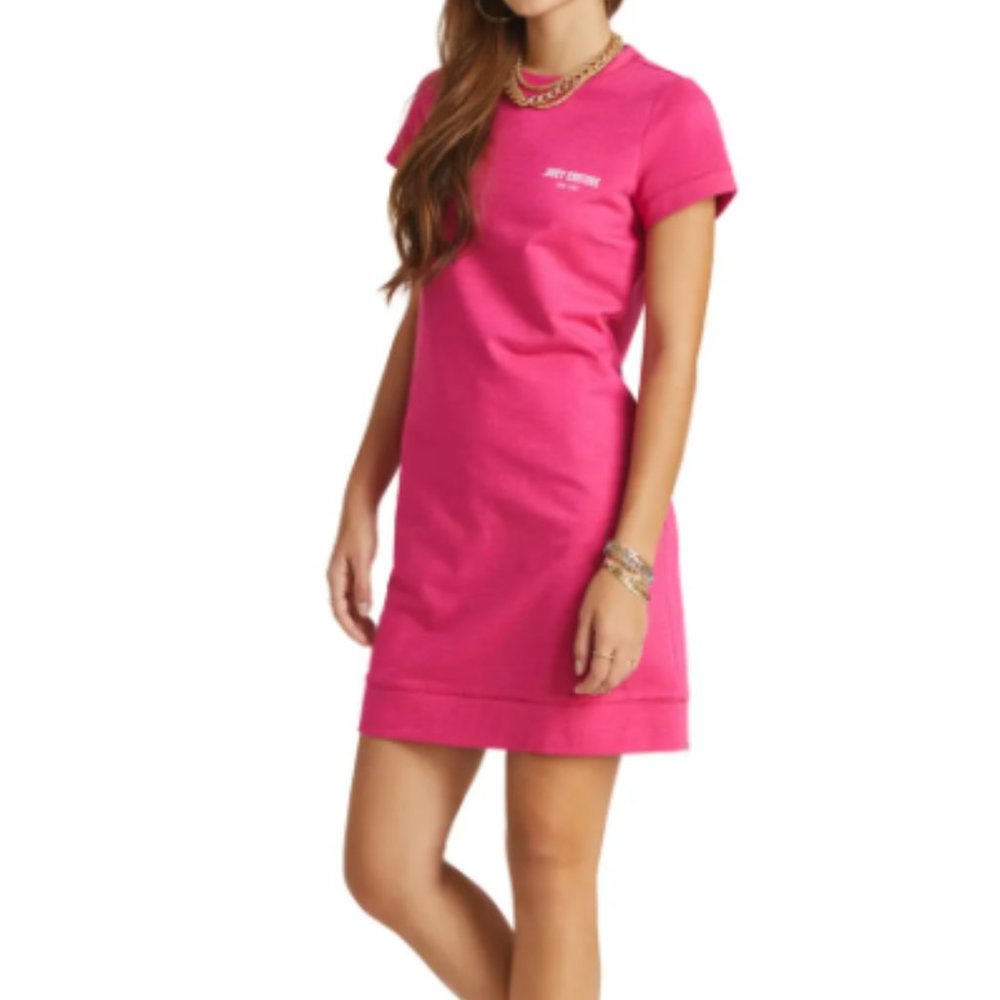 Juicy Couture medium pink short sleeve shirt dress